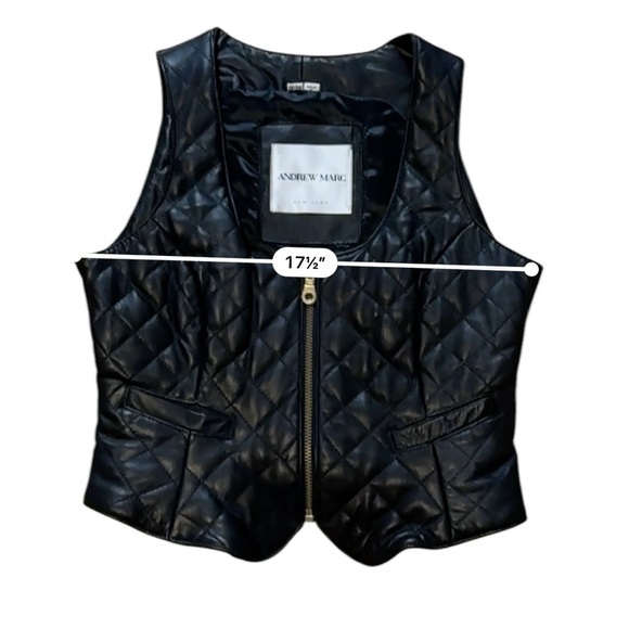 Andrew Marc Women's Black Quilted Vest - Picture 9 of 10